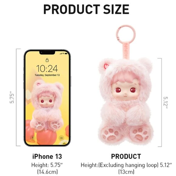 POP MART Hacipupu Gummy Bear Plush Pendant Green Apple Flavor - Picture 3 of 6